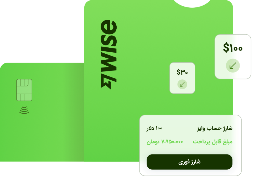 شارژ حساب وایز Wise